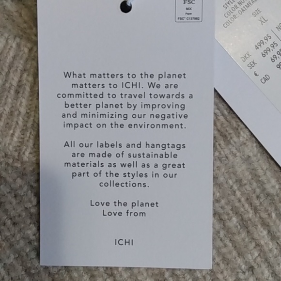 Ichi Ihmylle Sweater Oatmeal Melange Ribbed Sweater M - Picture 9 of 14